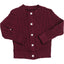 Burgundy Cable Knit Cardigan