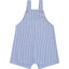 Blue Stripe Short Linen Overalls
