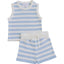 Blue Stripe Short Tank Set