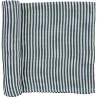 Green Stripes Muslin Swaddle Blanket