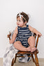 Nautical Stripe Knit Bubble Romper