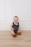 Nautical Stripe Knit Bubble Romper