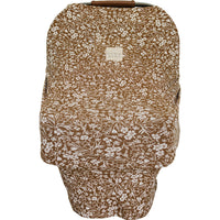 Brown Floral Ribbed Bamboo Multi-Use Cover