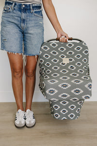 Southwest Aztec Ribbed Bamboo Multi-Use Cove