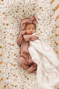 Dusty Rose Organic Cotton Ribbed Zipper