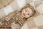 Brown Floral Ribbed Bamboo Knot Gown