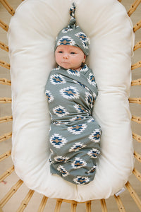 Southwest Aztec Ribbed Bamboo Stretch Swaddle
