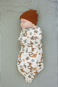 Outlaw Cowboy Ribbed Bamboo Stretch Swaddle