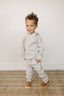 Grey Striped Hooded Set
