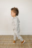 Grey Striped Hooded Set