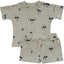 Palm Tree Button Short Set