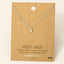 Chain Link Rhinestone Stud Charm Necklace: G