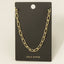 Gold Dipped Dainty Textured Oval Chain Necklace: GOLD