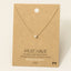 Gold Dipped Mini Cz Pendant Necklace: S