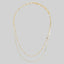Flat Disc Station Double Layer Necklace: TT