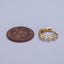 16K Gold Filled Baguette Cubic Zirconia Lined 13x14mm Huggie Hoops Earrings