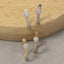 Pave Cz Stud And U Shape Huggie Earring Set: S
