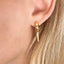 18k Gold Filled Spike Hoop