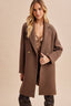 BOUCLE OVERSIZED LONG COAT: CHESTNUT