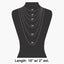 Oval Cz Studs Charm Necklace: S