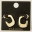 Gold Dipped Thick Squared Hoop Earrings: GOLD