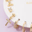Ten Piece Assorted Cz Cross Earrings Set: GMT