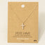 CZ Cross Pendant Necklace: G