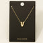 Gold Dipped Cz Pave Bubble Letter Pendant Necklace: R