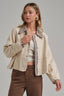 VINTAGE OXFORD CANVAS TWILL JACKET: TAUPE/BROWN
