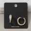 Pave Cz And Polished Huggie Hoop Earring Set: G