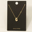 Gold Dipped Cz Pave Bubble Letter Pendant Necklace: B