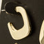 Gold Dipped Thick Squared Hoop Earrings: GOLD