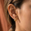 Pave Layered Hoop Huggie Earrings: G
