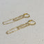 18k Gold Filled Cz Hoop with Dangling Chains Earrings