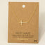 Cross Jewel Pendant Necklace: G