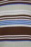 CREW NECK MULTI STRIPE SWEATER: BROWN-MULTI STRIPE