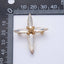 Marquise Rhinestone Tied Cross Pin Brooch