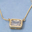 Gold Dipped Cz Baguette Pendant Necklace: GOLD