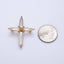 Marquise Rhinestone Tied Cross Pin Brooch