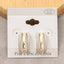 Gold Dipped Two Tone Layer Rope Pattern Drop Earrings: T