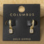 Huggie Hoop Baguette Bezel Cz Drop Earrings: GOLD