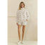 Cozy Holiday Print Lounge Sweatshirt: White Combo