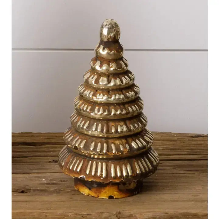 Rust Finish Mercury Glass Tree