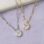 Gold Dipped Cz Cushion Cut Bezel Paperclip Necklace: GOLD