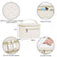 Vegan Leather Cosmetic Brush Bags Makeup Case : Milky White