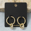 Huggie Earrings With Dangling Teardrop Charm: TT