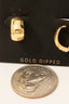 Gold Dipped Geometric Hinge Hoop Earrings: GOLD