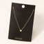 Gold Dipped Dainty Chain Stud Charm Necklace: G
