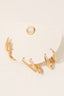 Mixed Long Oval Hinge Hoop Earrings Set: GD