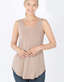 Basic Thick Strap Tank Top - Ash Mocha
